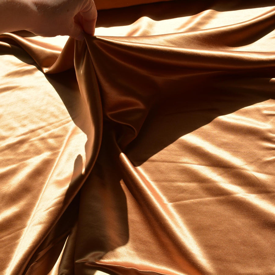 Silk Satin Fabric Gold 46" Wide Luxury Fabric | By the Yard