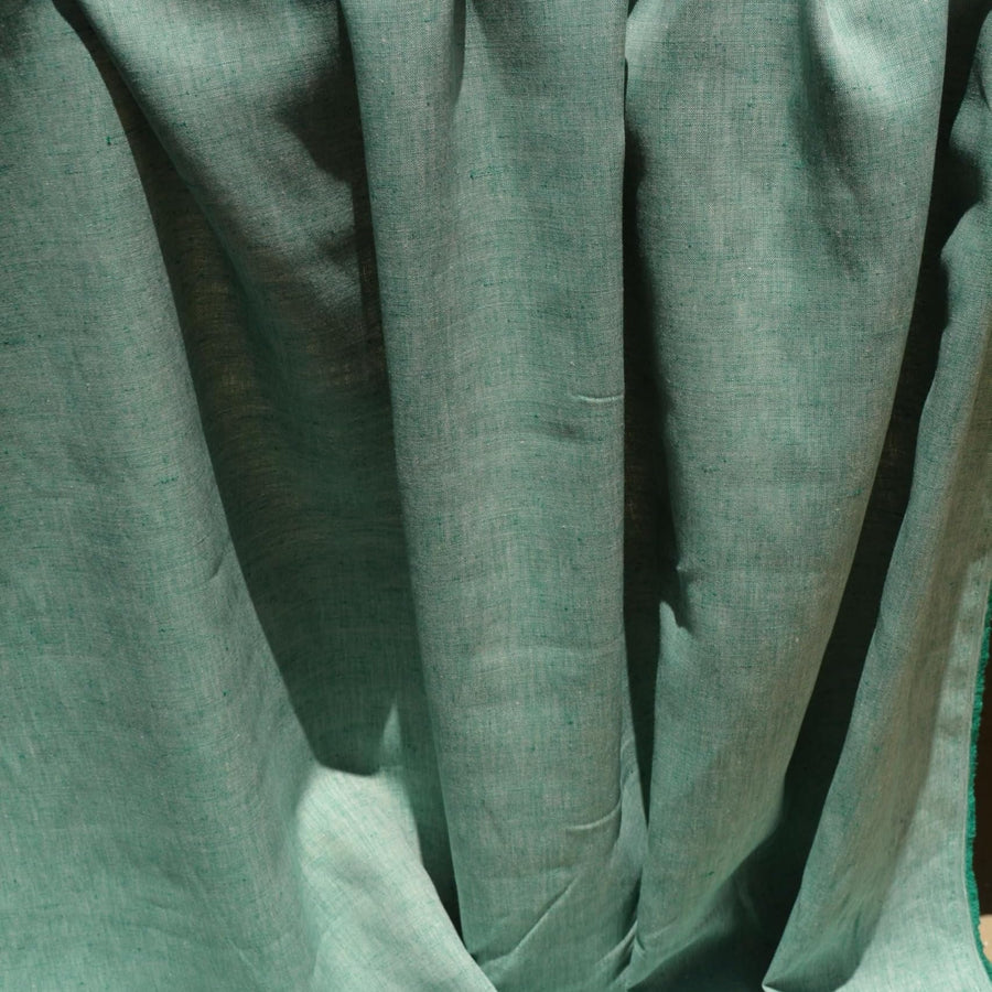 Light Green Linen Fabric | 100% Midweight Linen Solid Weave 60" Wide | Linen Yardage for Clothing, Summer Dresses, Home Décor Sewing