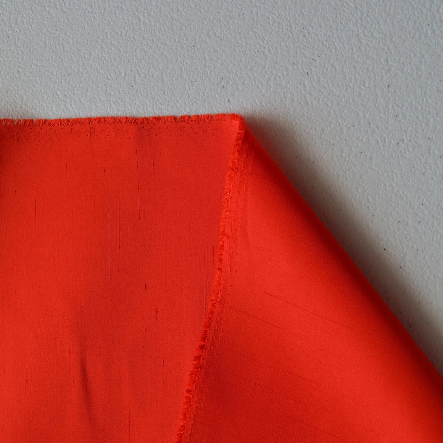Silk Dupioni Fabric Red 44" Wide Luxury Fabric | By the Yard