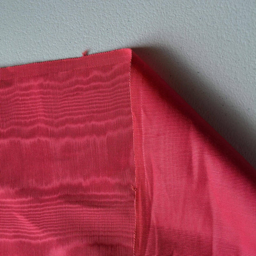 Italian Heavyweight Silk Moiré Taffeta Fabric | Pink Silk Watered Taffeta | By the Yard