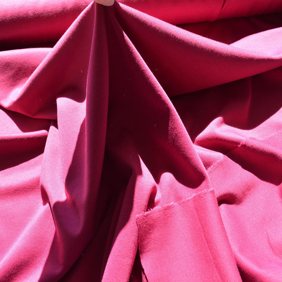 Ponte Wool Blend Knit Fabric | Magenta | Designer Yardage |By the Yard