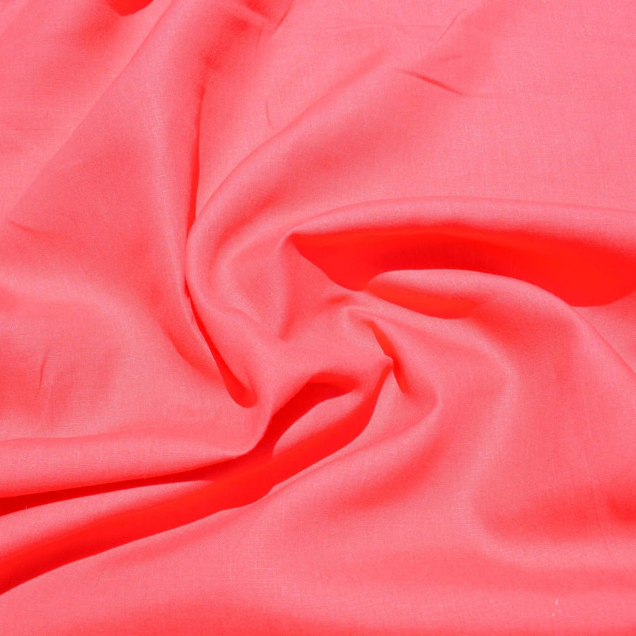 Red Linen Fabric | 100% Midweight Linen Solid Weave 55" Wide | Linen Yardage for Clothing, Summer Dresses, Home Décor Sewing