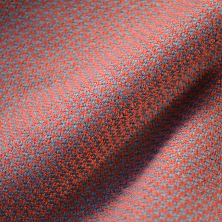 Luxury Wool Blend | Wool Cashmere Coating | Red and gray | Designer Fabric Yardage |By the Yard
