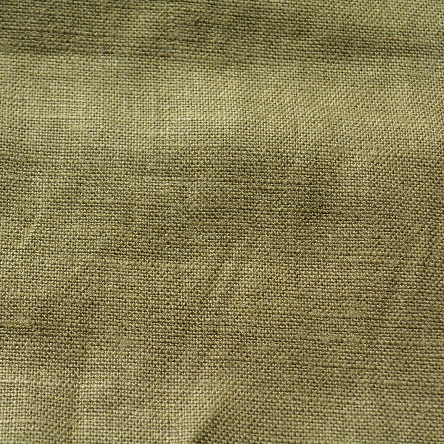 100% Linen Fabric Thick weave Army green thick weave Midweight to heavyweight 55" Wide Dressmaking Tailoring | By the Yard