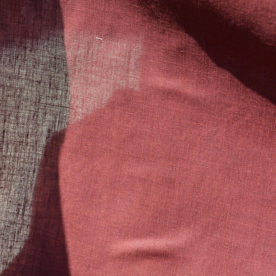 Terracotta Brown Linen Fabric | 100% Midweight Linen Solid Weave 62" Wide | Linen Yardage for Clothing, Summer Dresses, Home Décor Sewing