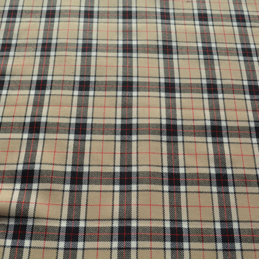 Lightweight Wool Tartan Fabric | 100% Designer Wool, 62" Wide | Luxury Suiting, Jackets, Coats, Apparel Fabric