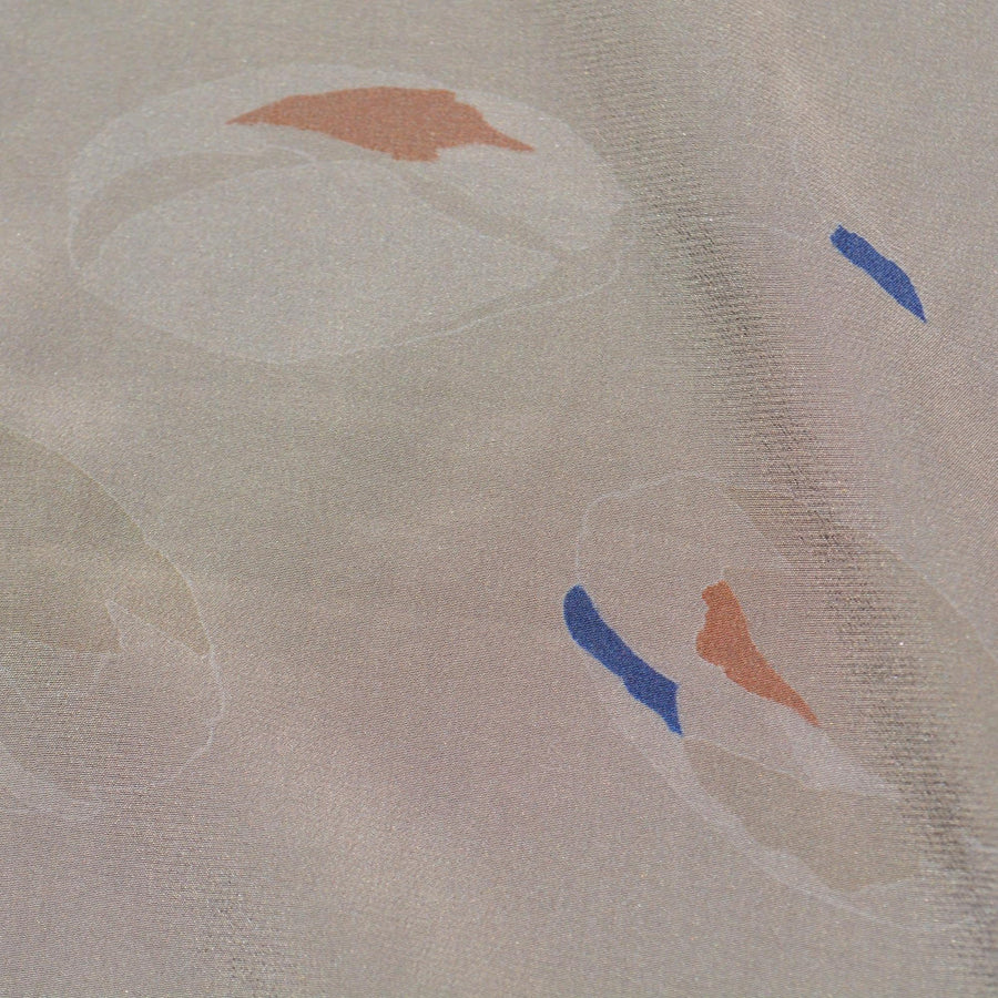 Gray Crepe de Chine Fabric | Vintage Deadstock | By the Yard