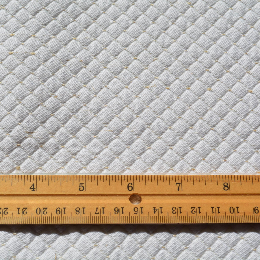 White 100% Cotton Brocade Fabric | Upholstery Fabric & Home Decor Textile | Curtain, Drapery, Pillow | By the Yard