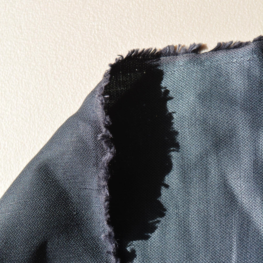 Navy | wool silk blend | Wool Blend | Designer Deadstock | By the Yard