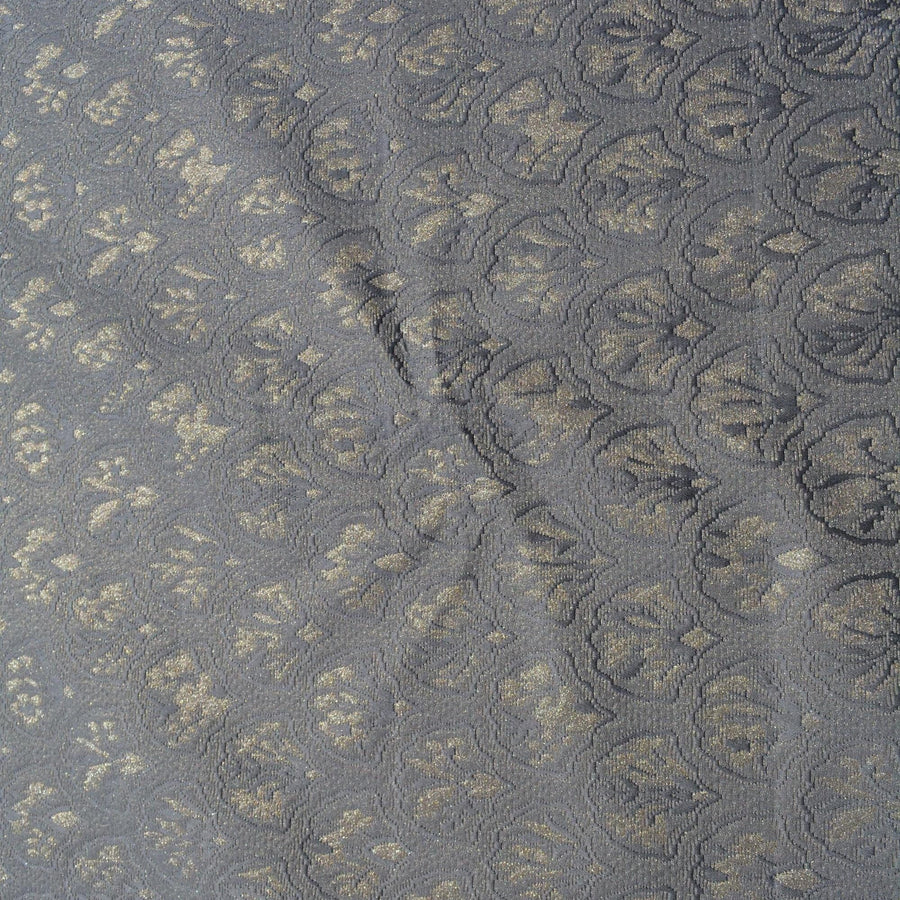 Black Cotton Blend Brocade Fabric | Designer Deadstock | By the Yard