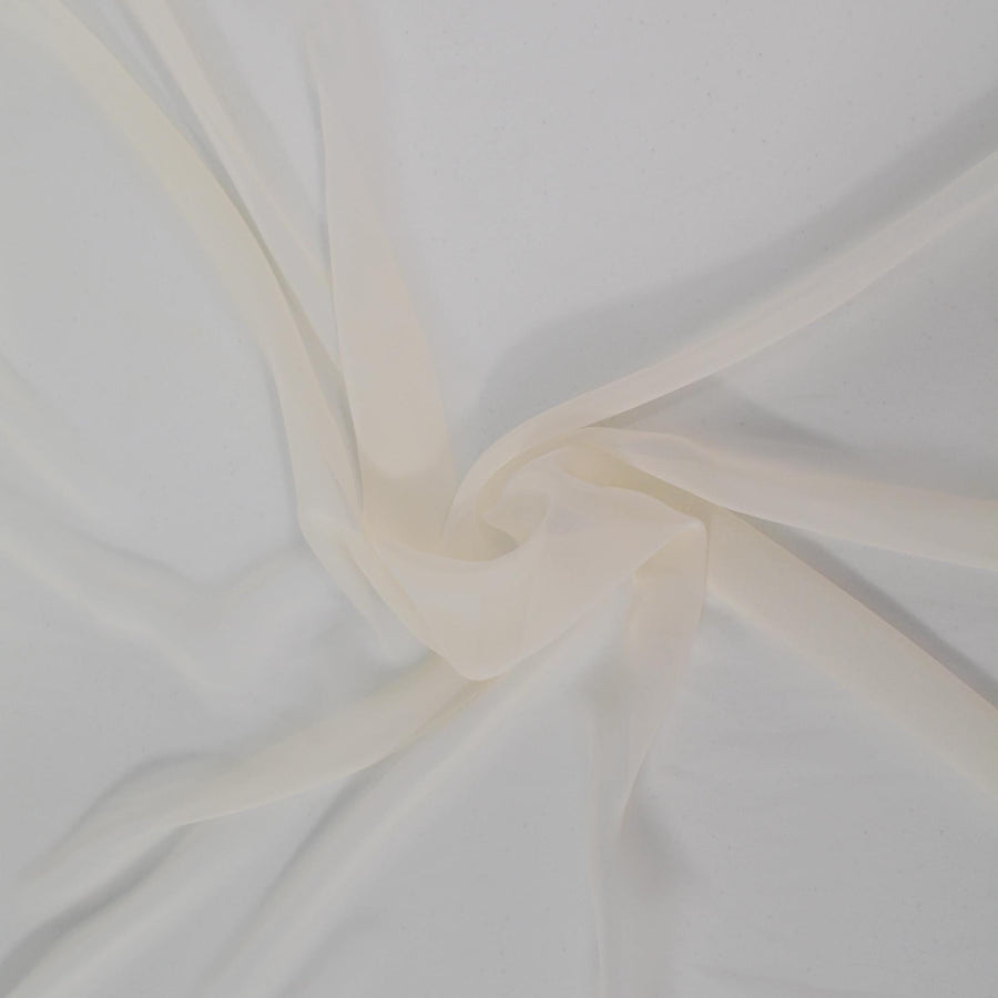 Off White Poly Chiffon Lace with Cutouts 60 Inch Wide | By the Yard