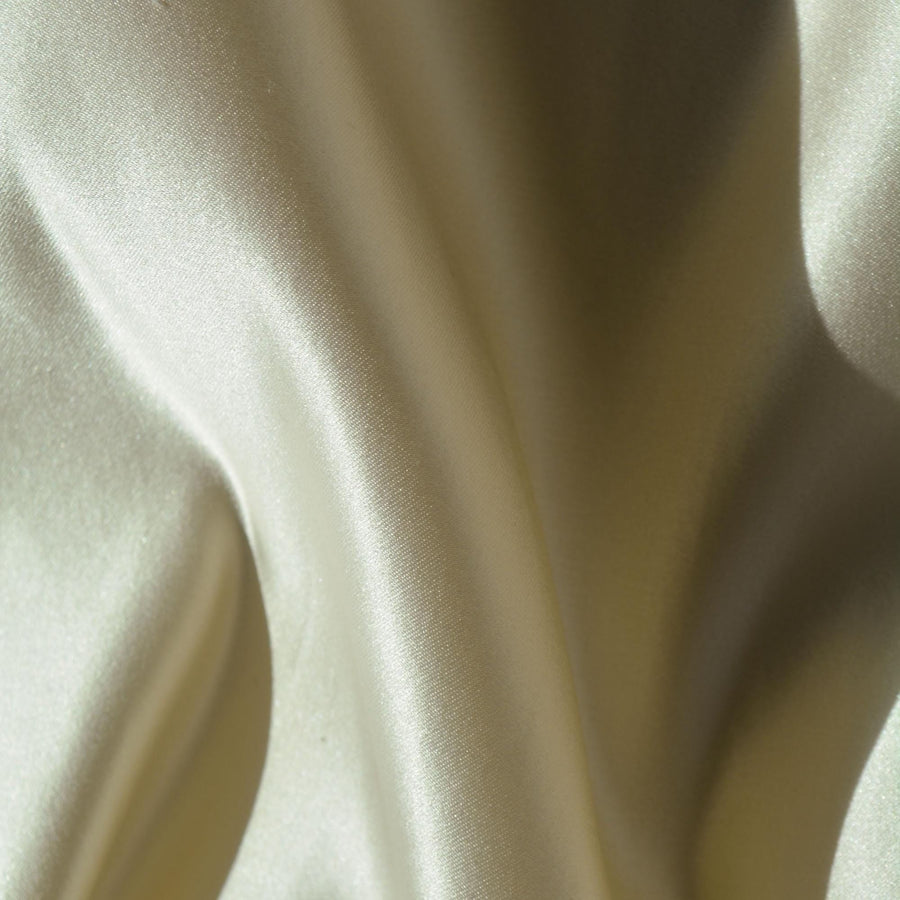 100% Silk Duchess Satin Fabric Ivory Bridal Heavyweight 45.5 Inch Usable | By the Yard