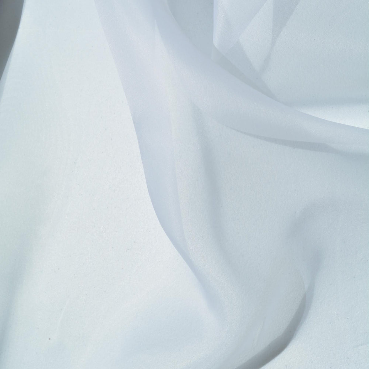 Pure Silk Organza Fabric | White Sheer Designer Deadstock | Dresses, Bridal, Special Occasion | By the Yard