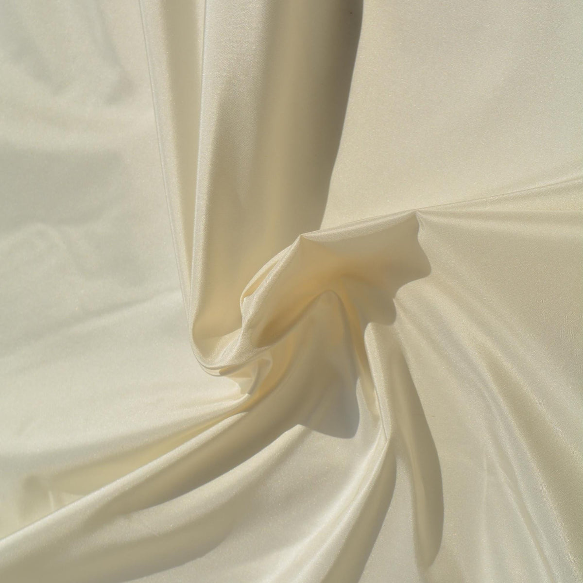Ivory 100% Silk Taffeta Fabric | Designer Deadstock | By the Yard