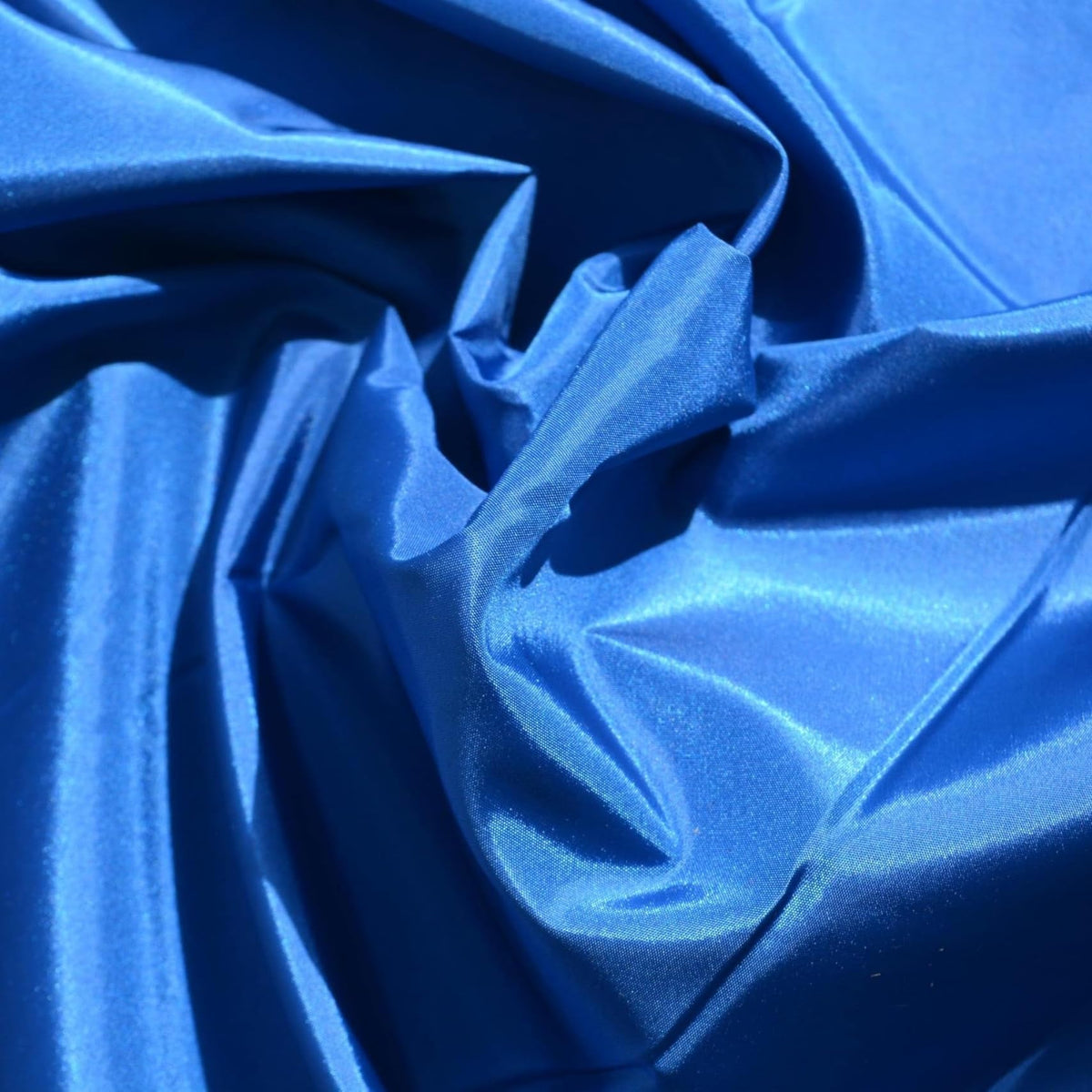 Blue 100% silk Taffeta Fabric | Designer Deadstock | By the Yard