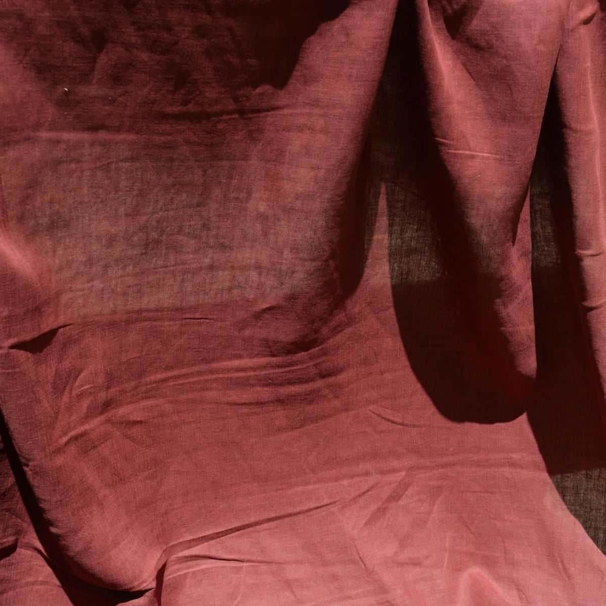 Terracotta Brown Linen Fabric | 100% Midweight Linen Solid Weave 62" Wide | Linen Yardage for Clothing, Summer Dresses, 