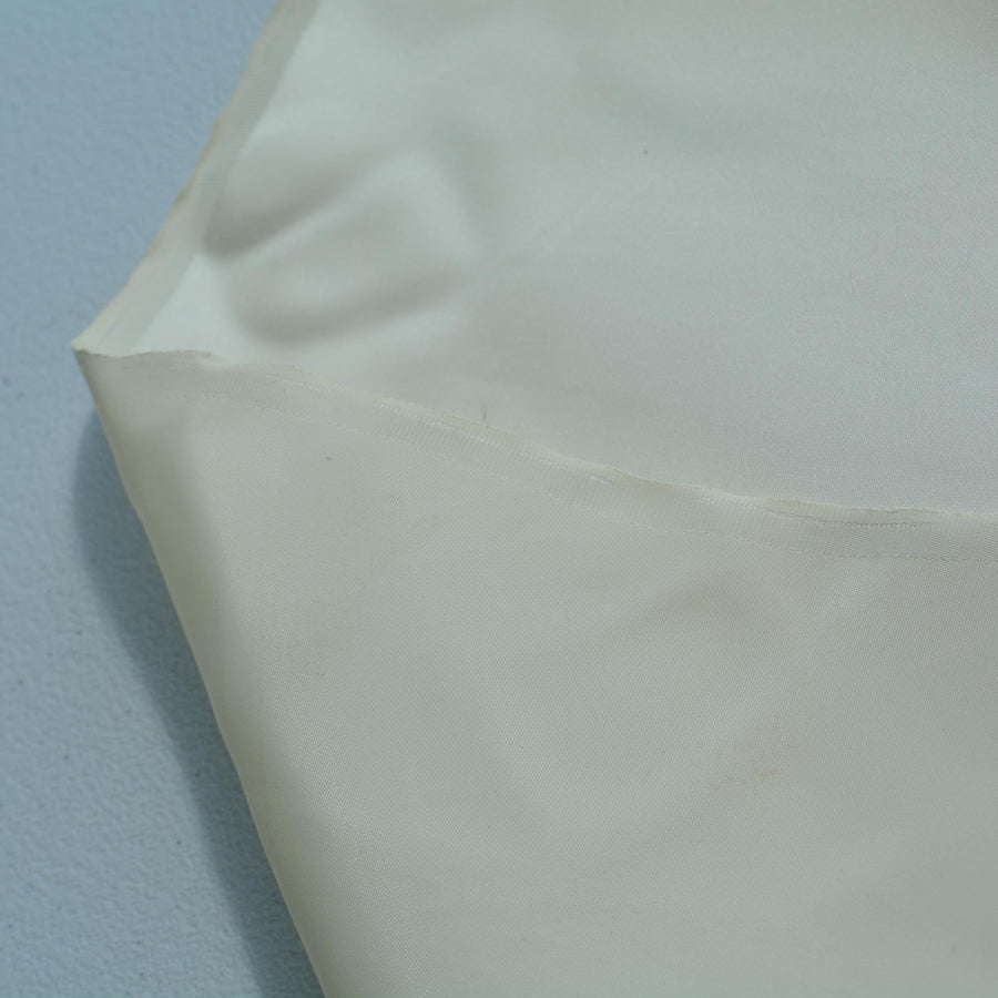 Ivory Duchess Satin Fabric | Designer Deadstock | By the Yard