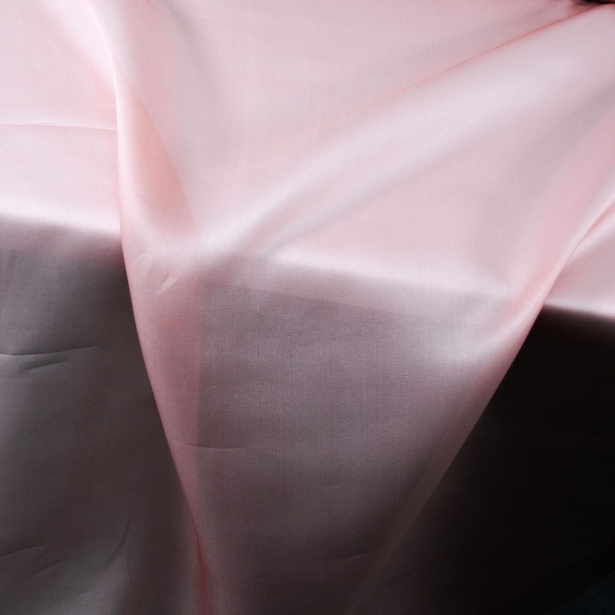 European Pure Silk Mauve Satin Face Silk Organza 12 Momme Korean Woven 55.5 Inch Wide | By the Yard