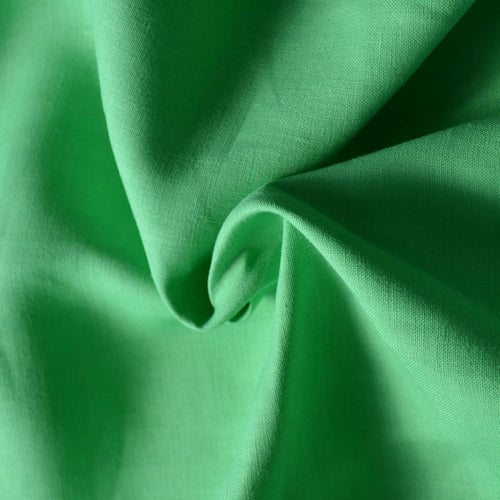 100% Linen Fabric Bright green 61" Wide Dressmaking Tailoring | By the Yard