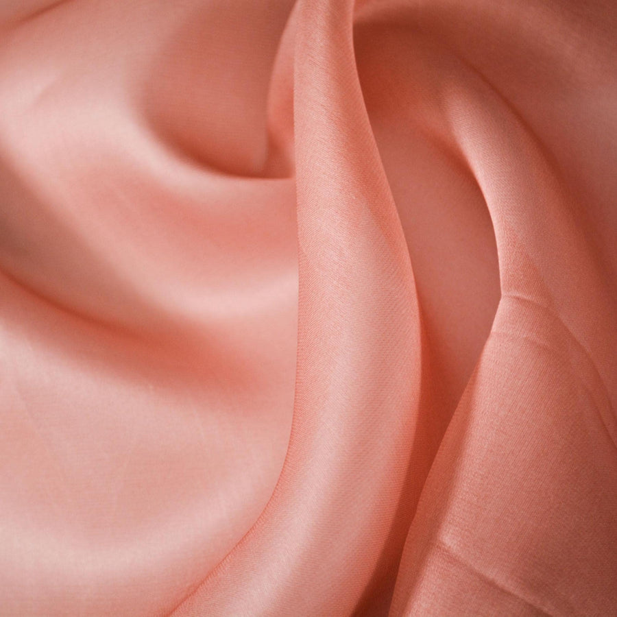 European Pure Silk Mauve Satin Face Silk Organza 12 Momme Korean Woven 55.5 Inch Wide | By the Yard