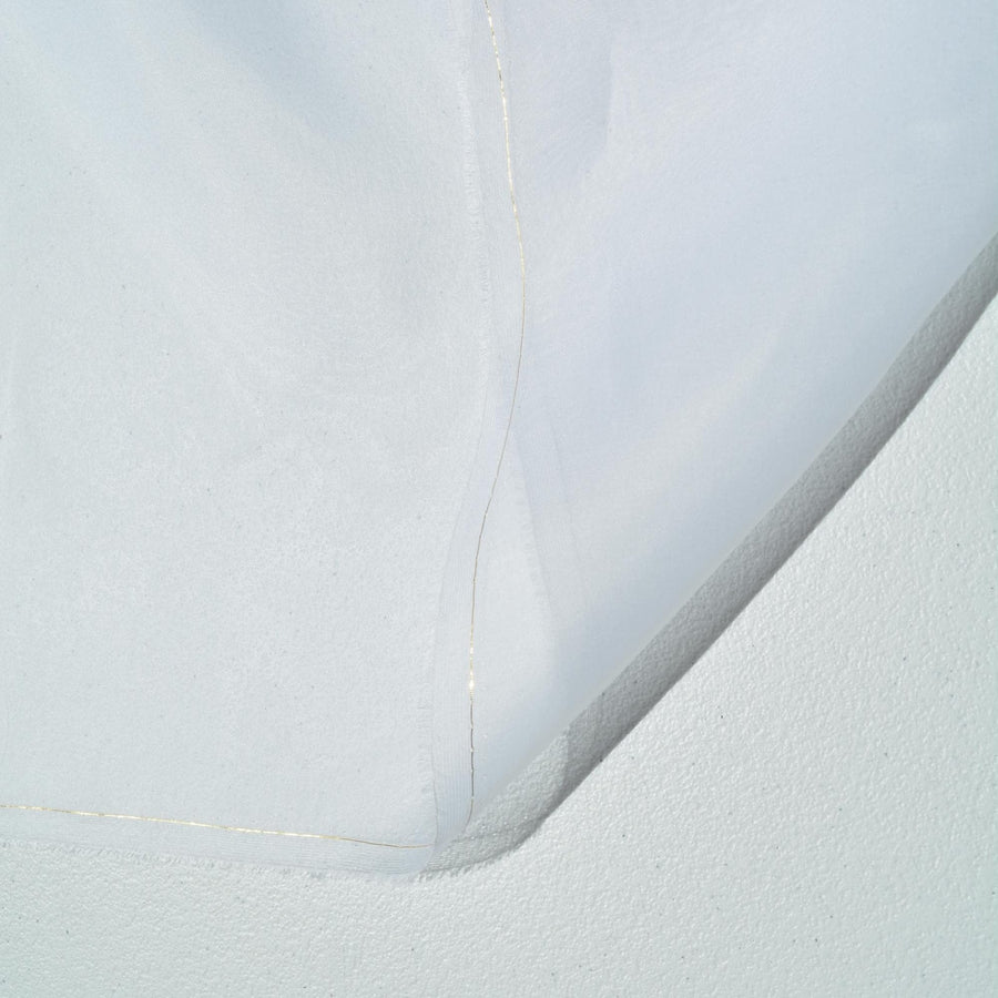 Pure Silk Organza Fabric | White Sheer Designer Deadstock | Dresses, Bridal, Special Occasion | By the Yard