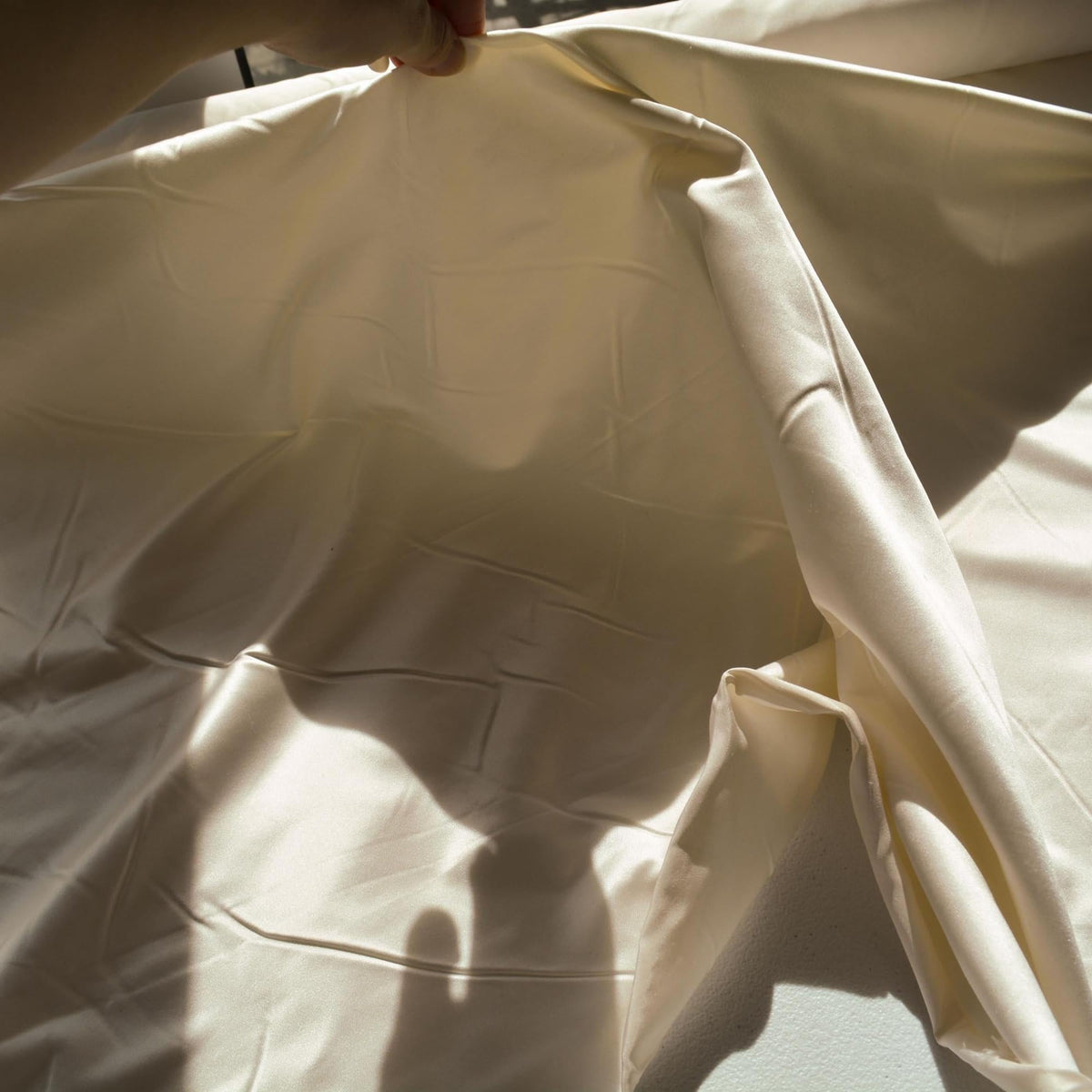 100% Silk Duchess Satin Fabric Off White Bridal Heavyweight 59.25 Inch Wide | By the Yard
