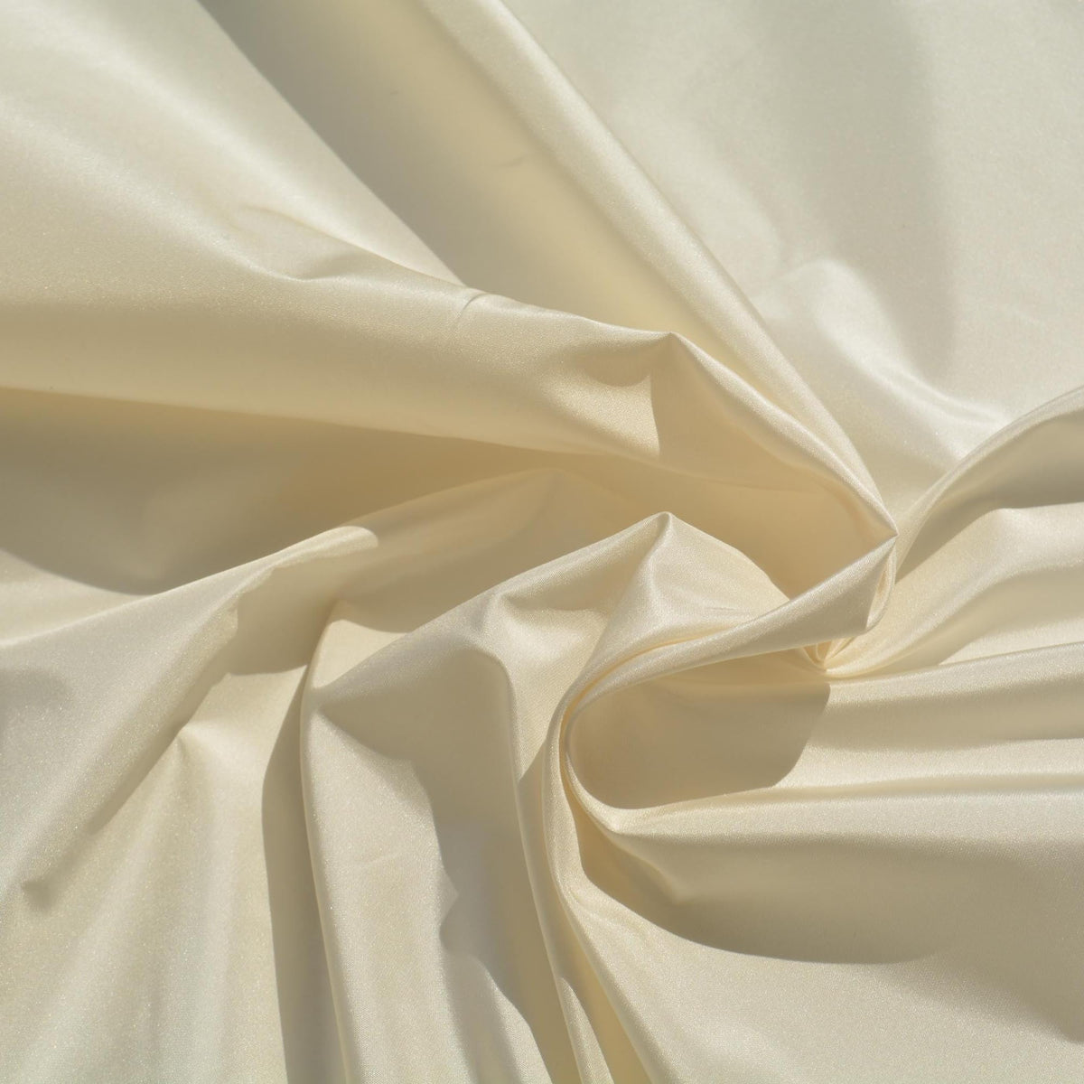 Ivory 100% Silk Taffeta Fabric | Designer Deadstock | By the Yard