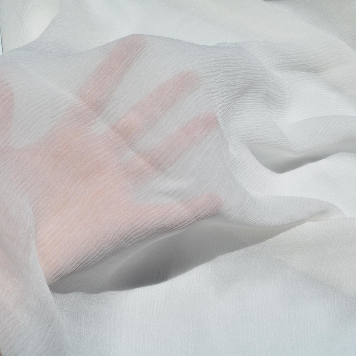 100% Silk Crinkle Chiffon Double Faced 8 Momme Sheer Fabric | By the Yard
