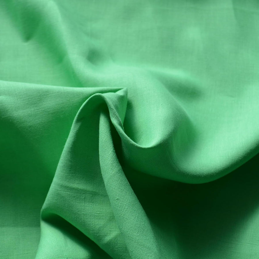 100% Linen Fabric Bright green 61" Wide Dressmaking Tailoring | By the Yard
