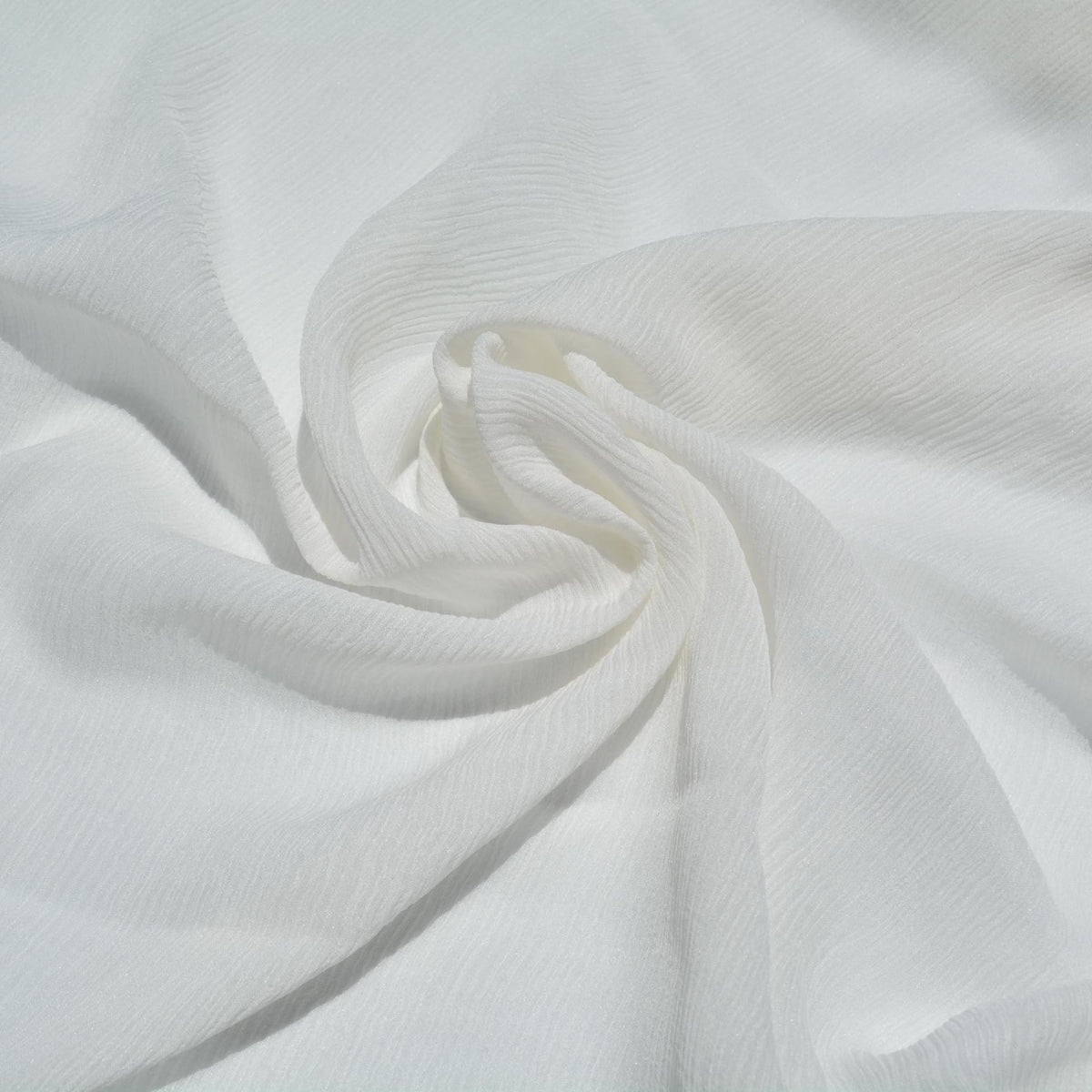 100% Silk Crinkle Chiffon Double Faced 8 Momme Sheer Fabric | By the Yard