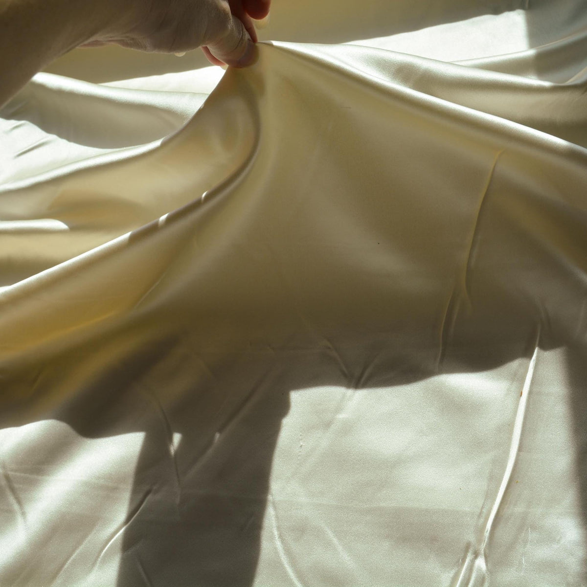 100% Silk Duchess Satin Fabric Ivory Bridal Heavyweight 55 Inch Wide | By the Yard