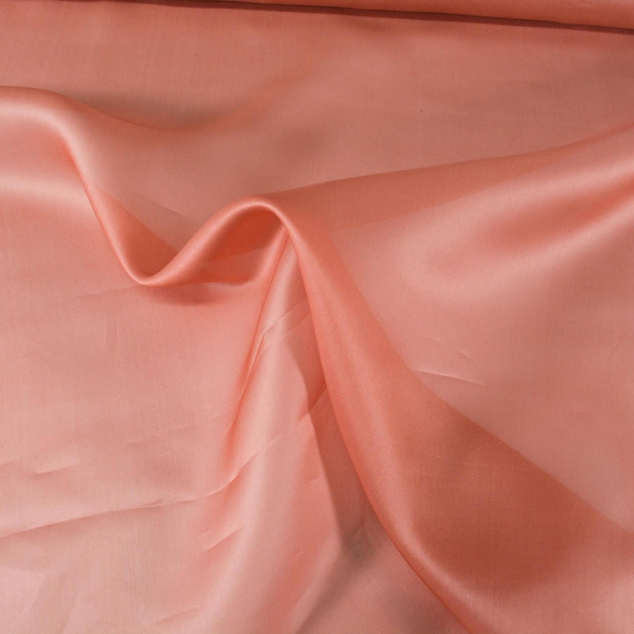 European Pure Silk Mauve Satin Face Silk Organza 12 Momme Korean Woven 55.5 Inch Wide | By the Yard