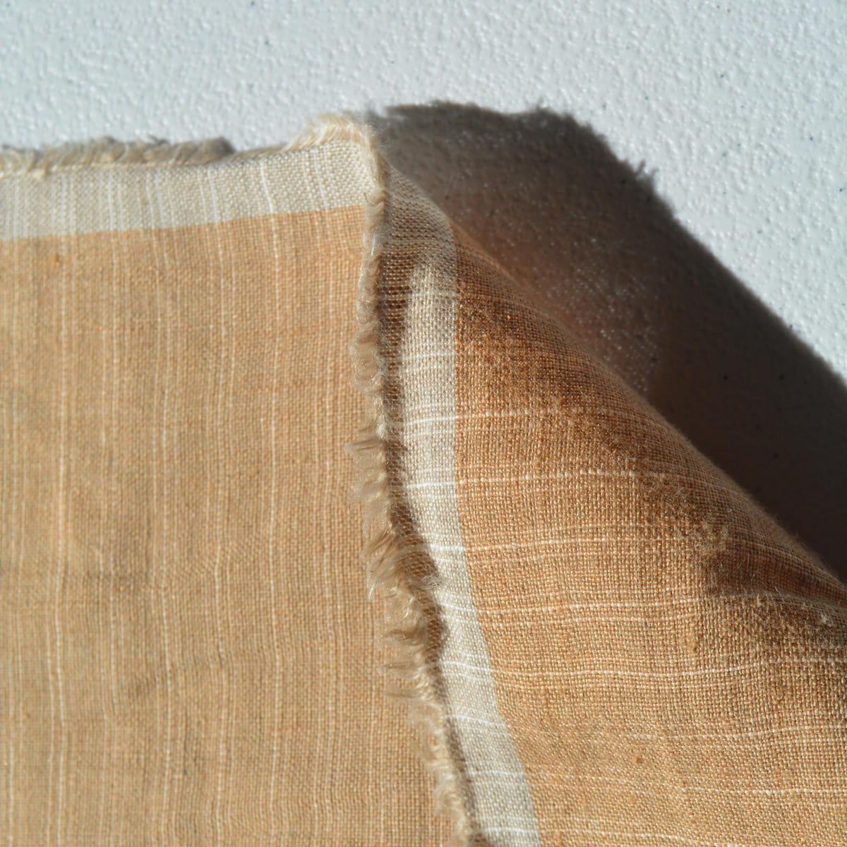 Striped Linen Fabric | Tan stripe | Designer Yardage |By the Yard