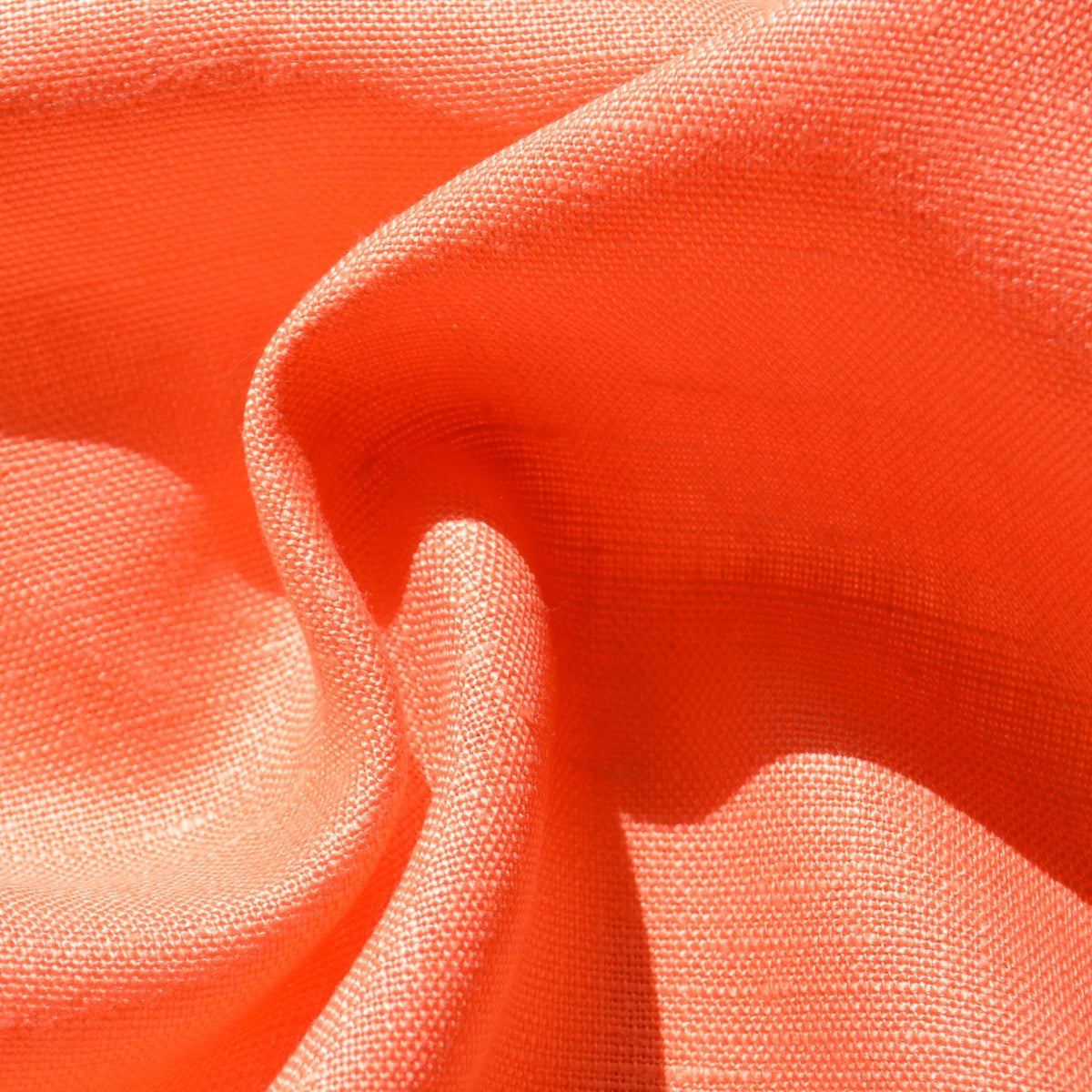 100% Linen Fabric Bright coral 60" Wide Dressmaking Tailoring | By the Yard