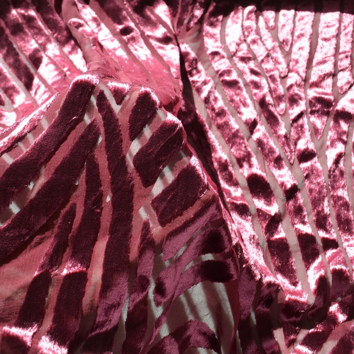 Purple | 100% silk | Velvet Burnout | Designer Deadstock | Velvet |By the Yard