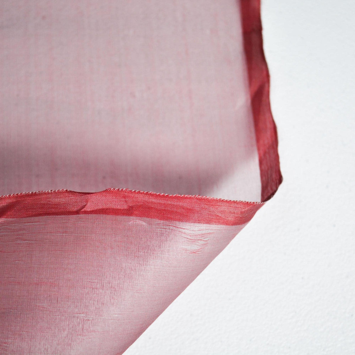 European 100% Silk Burgundy/Clear Silk Organza 12 Momme Korean Woven 53.5" | By the Yard