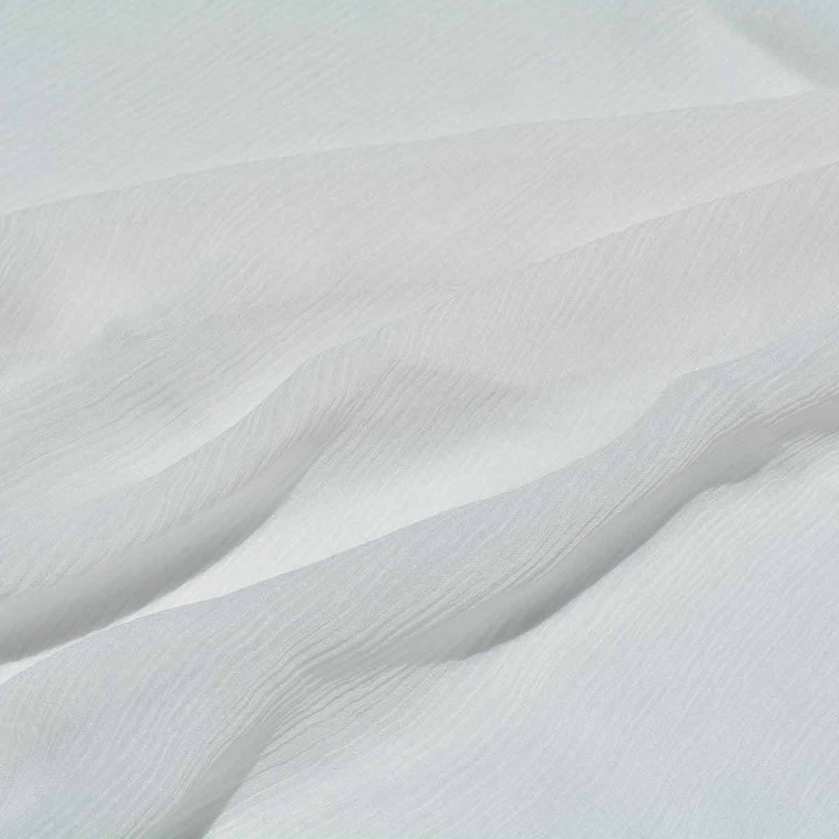 100% Silk Crinkle Chiffon Double Faced 8 Momme Sheer Fabric | By the Yard