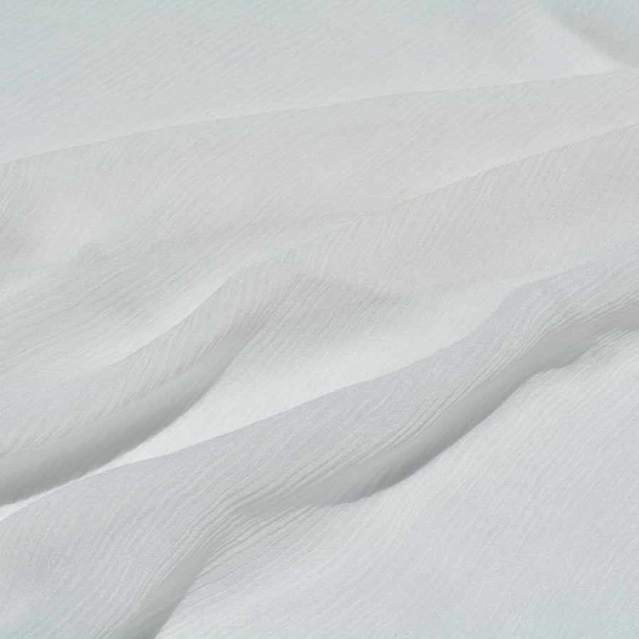 100% Silk Crinkle Chiffon Double Faced 8 Momme Sheer Fabric | By the Yard