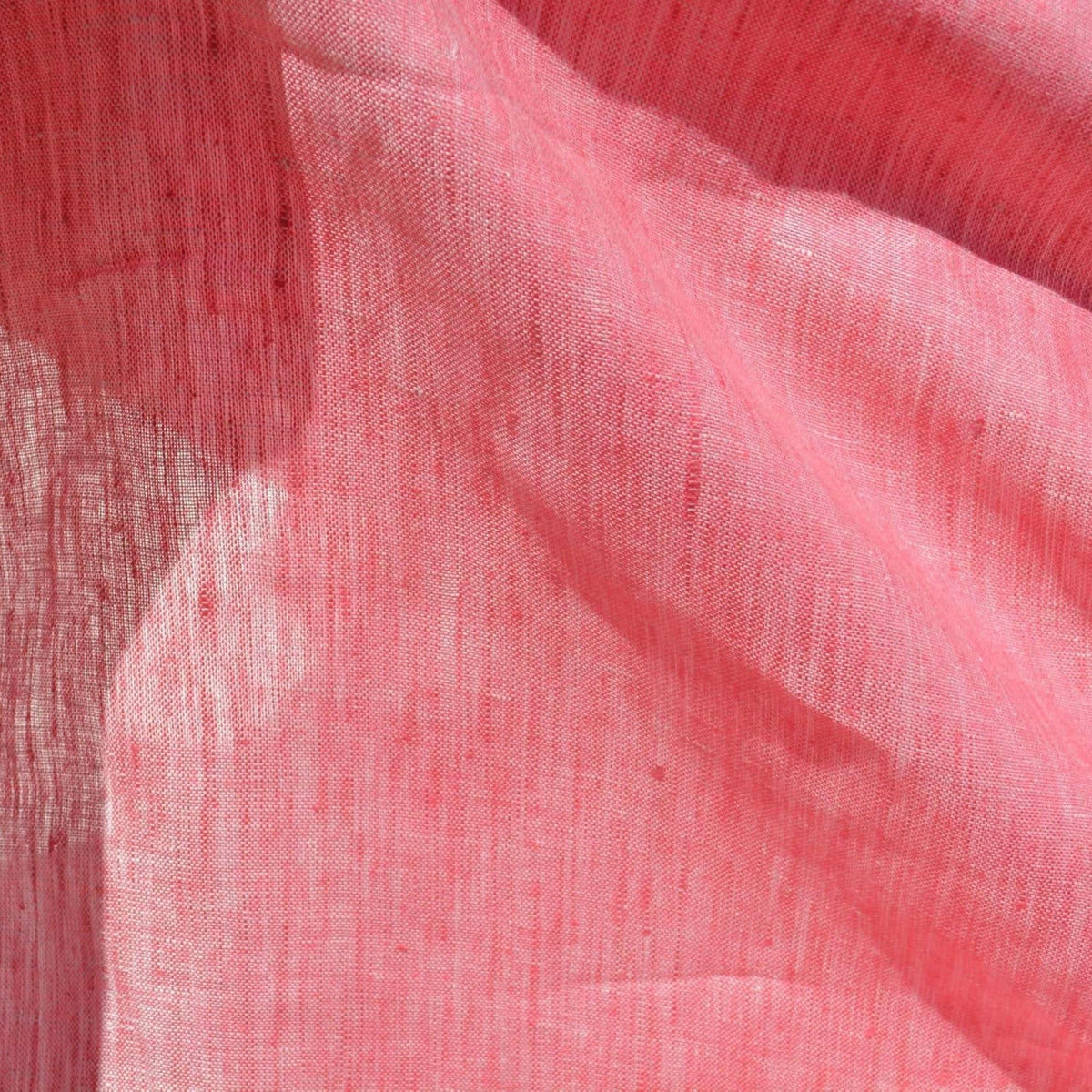Coral Pink Linen Fabric | 100% Midweight Linen Solid Weave 54" Wide | Linen Yardage for Clothing, Summer Dresses, Home D