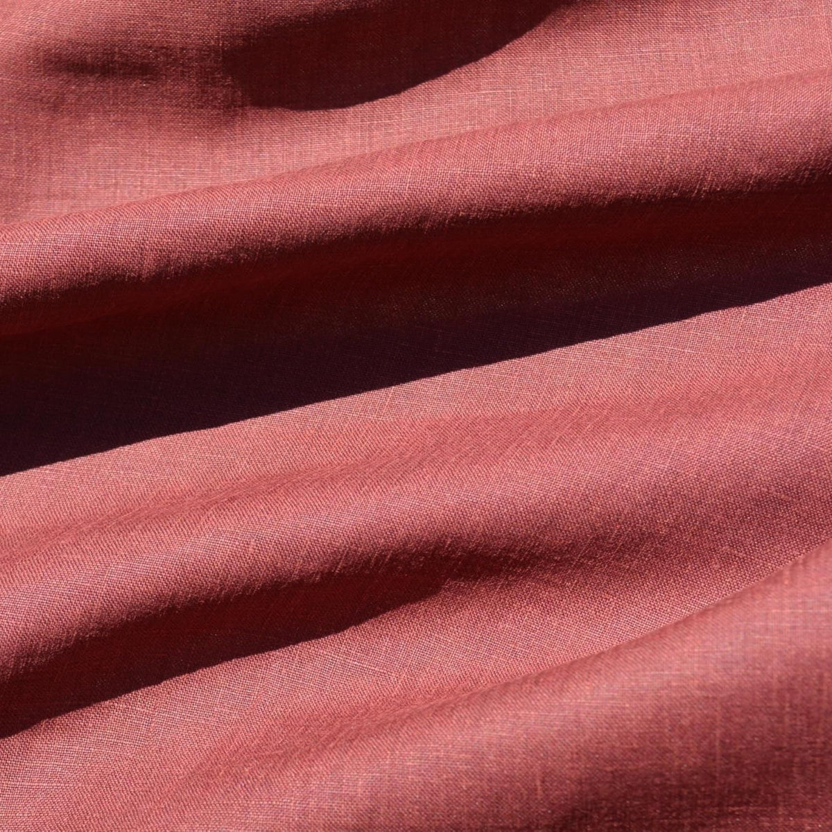Terracotta Brown Linen Fabric | 100% Midweight Linen Solid Weave 62" Wide | Linen Yardage for Clothing, Summer Dresses, 
