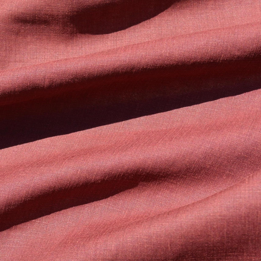 Terracotta Brown Linen Fabric | 100% Midweight Linen Solid Weave 62" Wide | Linen Yardage for Clothing, Summer Dresses, Home Décor Sewing