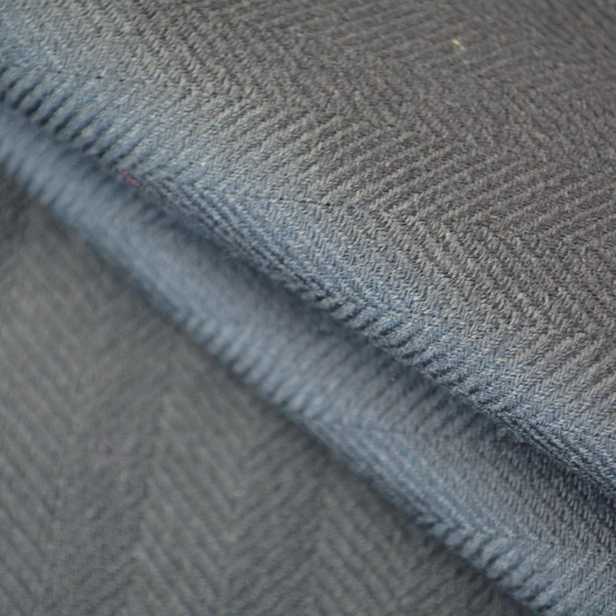 Black Wool Cashmere Herringbone Tweed Luxury Blend 57 Inch Wide | By the Yard
