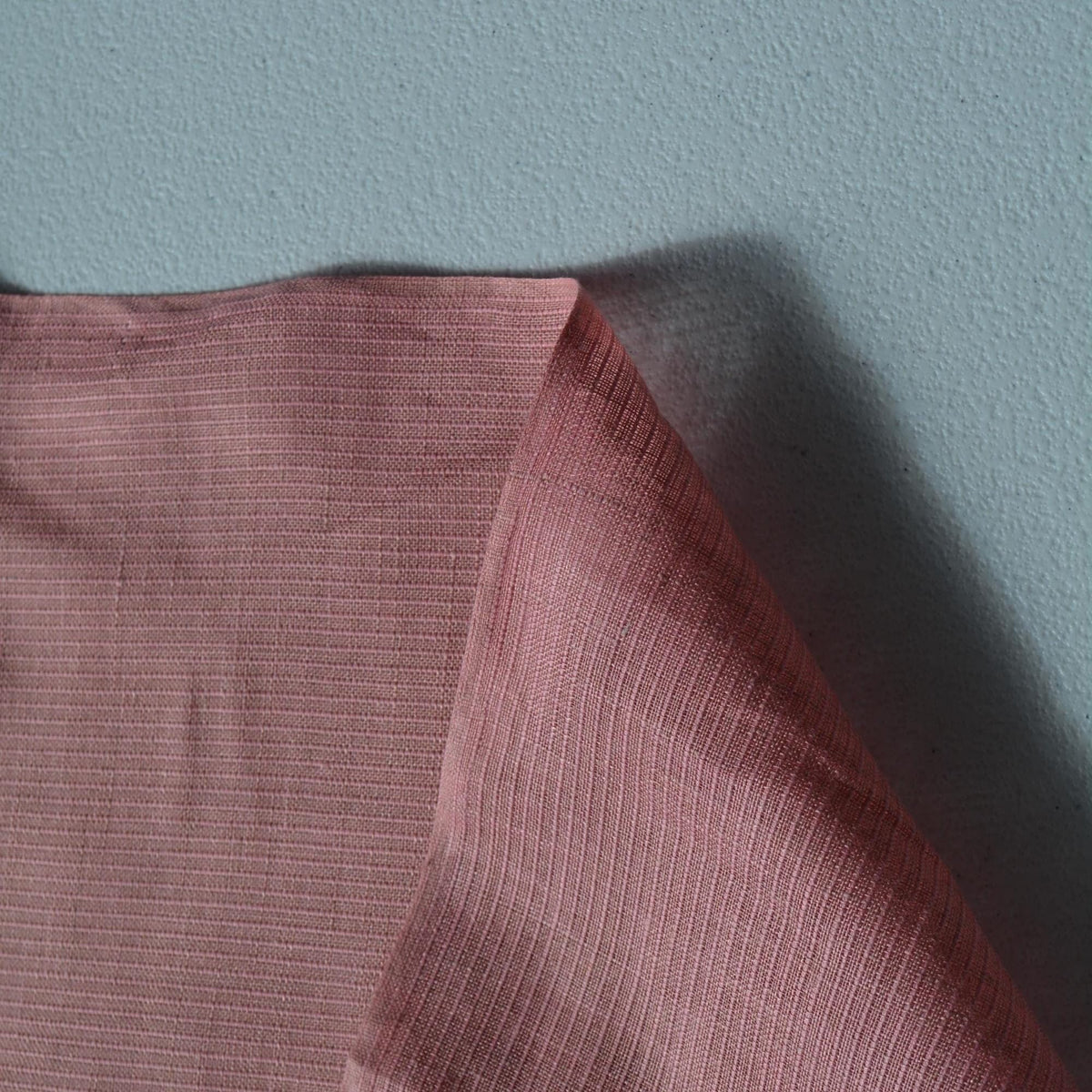 100% Linen Fabric Striped Mauve striped 35" Wide Dressmaking Tailoring | By the Yard
