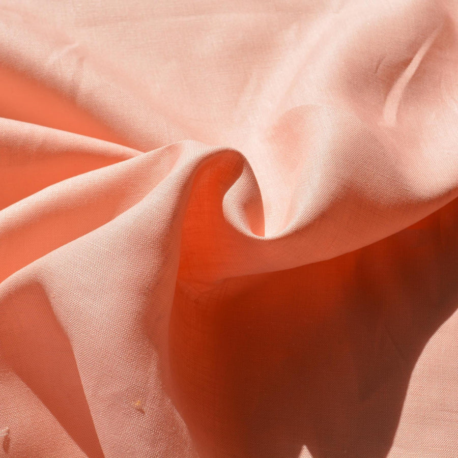 100% Linen Fabric pink coral 59" Wide Dressmaking Tailoring | By the Yard