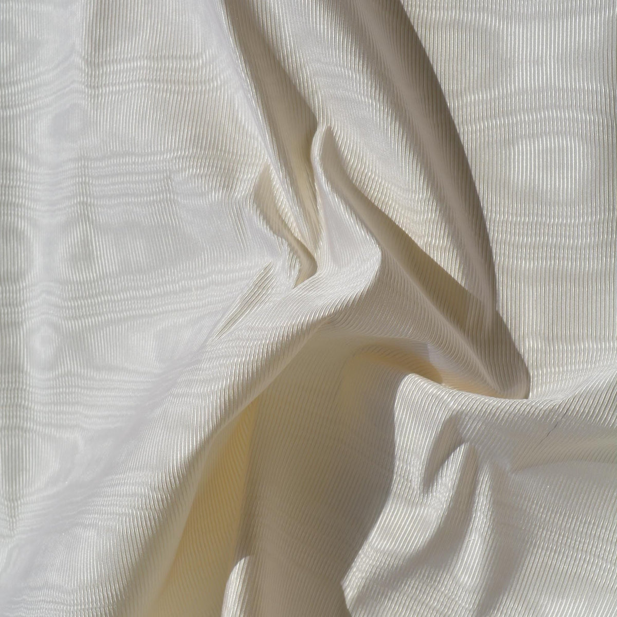 White 100% Silk Moiré | By the Yard