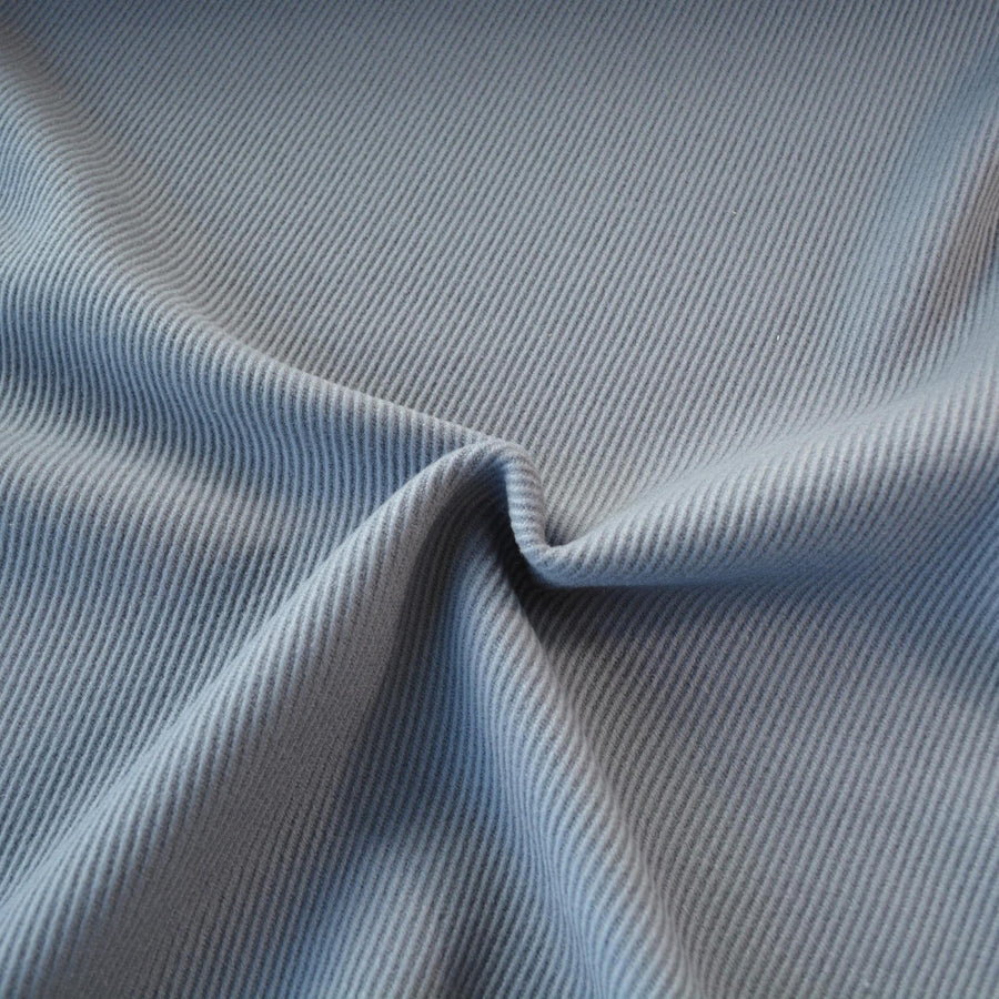 Wool Gabardine Fabric | Heavyweight Double-Faced Wool Twill | Gray Upholstery Home Decor |By the Yard