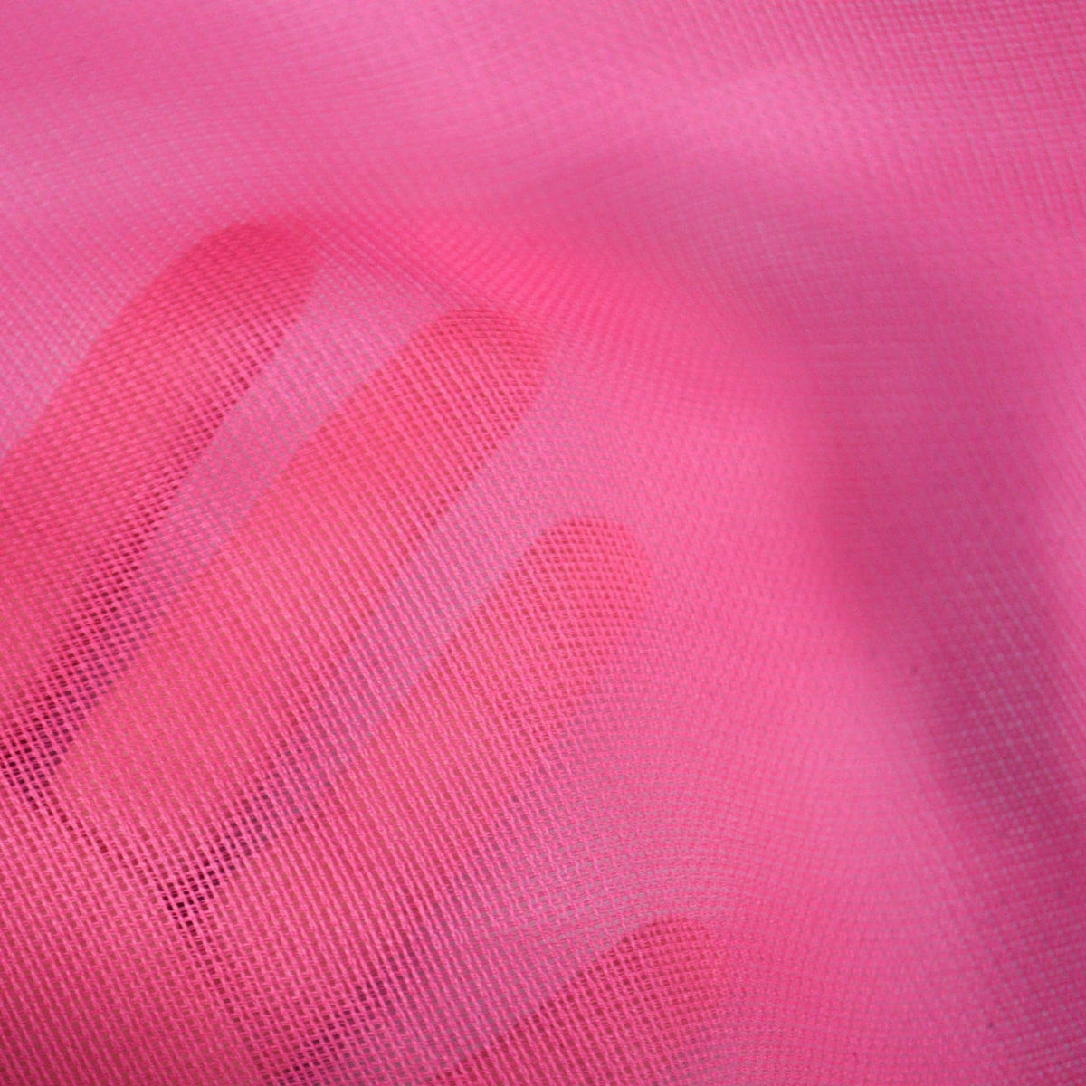 European 100% Silk Hot Pink Netting Sheer Mesh Fabric 43.5 Inch Usable | By the Yard