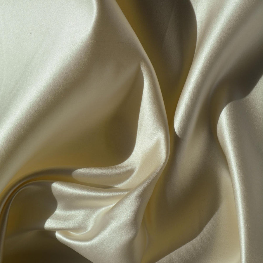 100% Silk Duchess Satin Fabric Ivory Bridal Heavyweight 45 Inch Usable | By the Yard