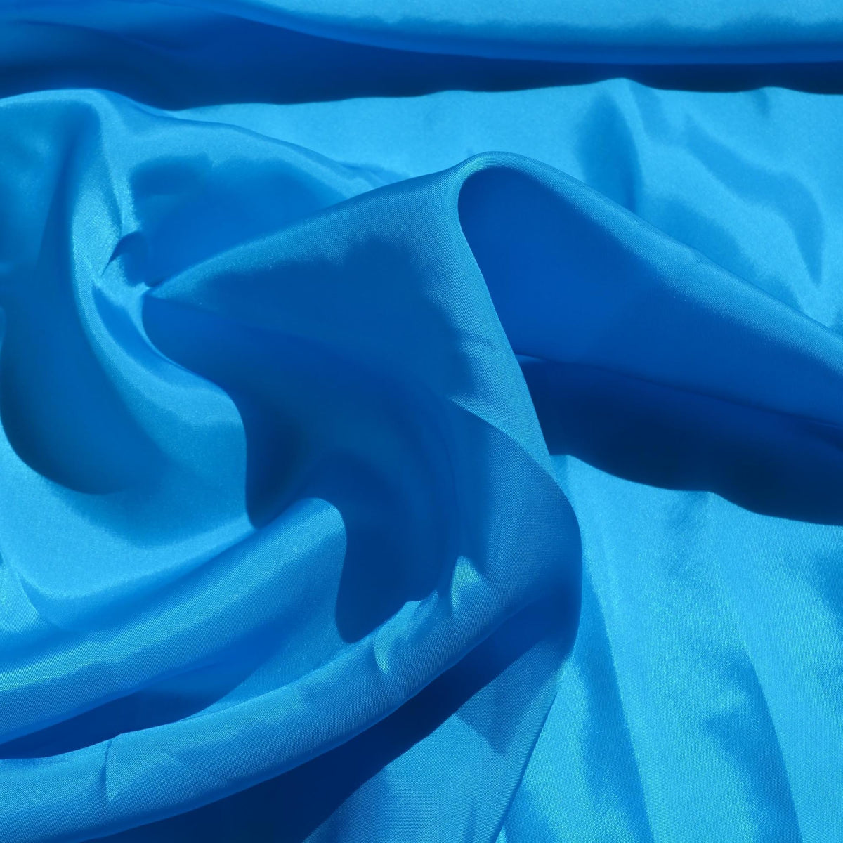 Blue 100% silk Habotai Fabric | Designer Deadstock | By the Yard