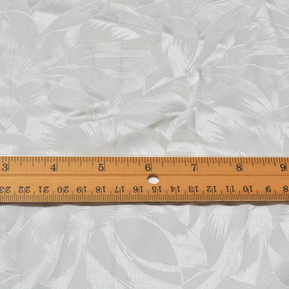 Pure Silk Jacquard Fabric | Ivory Designer Deadstock | Dresses, Skirts, Special Occasion | By the Yard